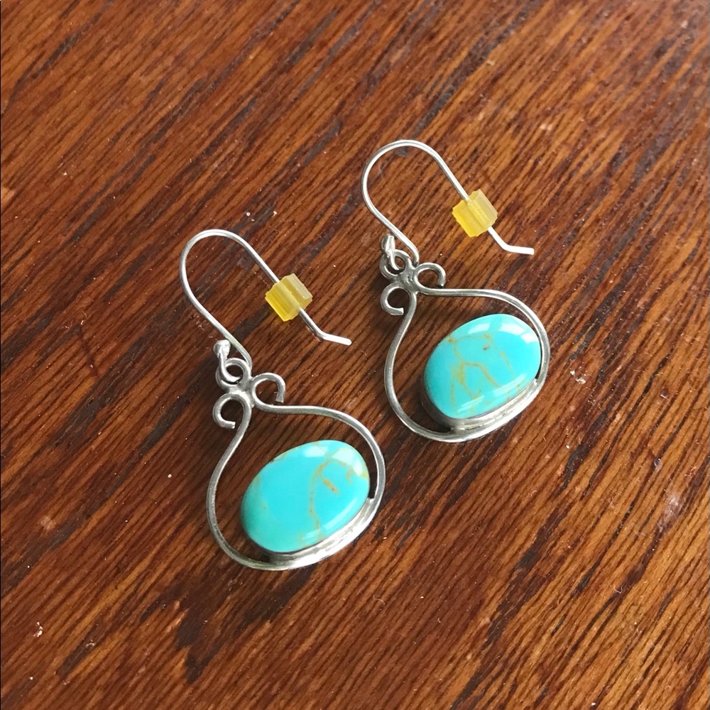 Sterling silver and turquoise earrings